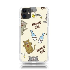 Cute Astronaut Cat With Star Galaxy Elements Seamless Pattern Iphone 11 Tpu Uv Print Case by Grandong