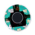 Seamless Pattern Cute Cat Cartoon With Hand Drawn Style On-the-Go Memory Card Reader Front