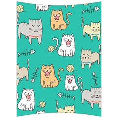 Seamless Pattern Cute Cat Cartoon With Hand Drawn Style Back Support Cushion by Grandong