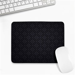 Black Floral Background, Black Backgrounds, Vintage Floral Small Mousepad by nateshop