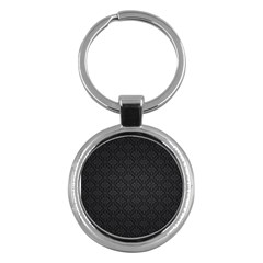 Black Floral Background, Black Backgrounds, Vintage Floral Key Chain (round)