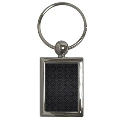 Black Floral Background, Black Backgrounds, Vintage Floral Key Chain (rectangle) by nateshop