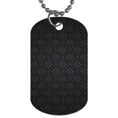 Black Floral Background, Black Backgrounds, Vintage Floral Dog Tag (one Side) by nateshop