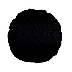 Black Floral Background, Black Backgrounds, Vintage Floral Standard 15  Premium Round Cushions by nateshop