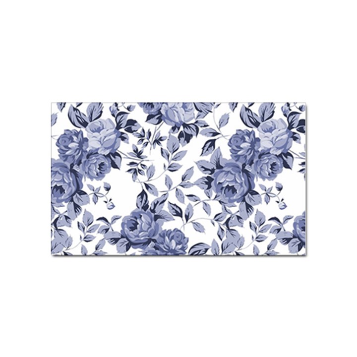 Blue Vintage Background Background With Flowers, Vintage Sticker Rectangular (10 pack)