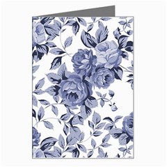 Blue Vintage Background Background With Flowers, Vintage Greeting Card by nateshop