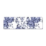 Blue Vintage Background Background With Flowers, Vintage Sticker Bumper (100 pack) Front