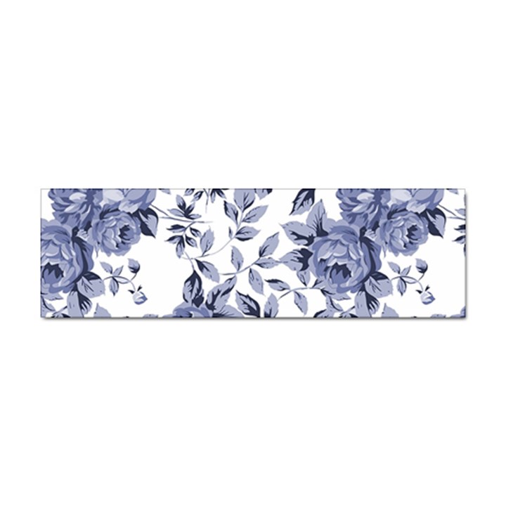 Blue Vintage Background Background With Flowers, Vintage Sticker Bumper (100 pack)