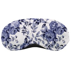 Blue Vintage Background Background With Flowers, Vintage Sleep Mask by nateshop