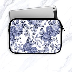 Blue Vintage Background Background With Flowers, Vintage Apple Ipad Mini Zipper Cases by nateshop