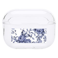 Blue Vintage Background Background With Flowers, Vintage Hard Pc Airpods Pro Case by nateshop