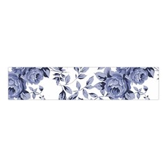 Blue Vintage Background Background With Flowers, Vintage Velvet Scrunchie by nateshop