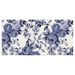 Blue Vintage Background Background With Flowers, Vintage Banner And Sign 8  X 4  by nateshop