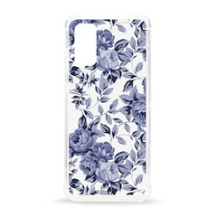 Blue Vintage Background Background With Flowers, Vintage Samsung Galaxy S20 6 2 Inch Tpu Uv Case by nateshop