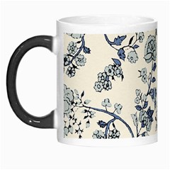 Blue Vintage Background, Blue Roses Patterns, Retro Morph Mug by nateshop