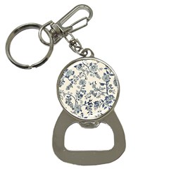 Blue Vintage Background, Blue Roses Patterns, Retro Bottle Opener Key Chain by nateshop