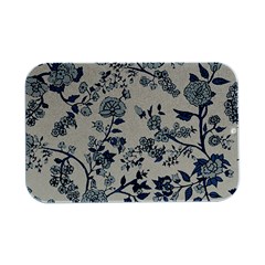 Blue Vintage Background, Blue Roses Patterns, Retro Open Lid Metal Box (silver)   by nateshop