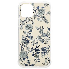 Blue Vintage Background, Blue Roses Patterns, Retro Iphone 12/12 Pro Tpu Uv Print Case by nateshop