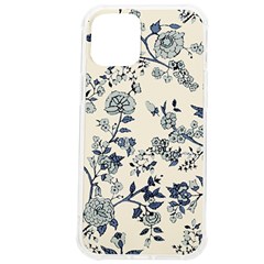 Blue Vintage Background, Blue Roses Patterns, Retro Iphone 12 Pro Max Tpu Uv Print Case by nateshop