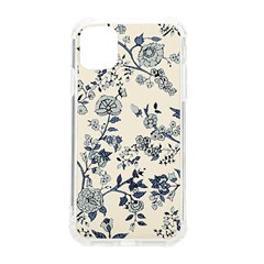 Blue Vintage Background, Blue Roses Patterns, Retro Iphone 11 Tpu Uv Print Case by nateshop