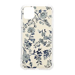 Blue Vintage Background, Blue Roses Patterns, Retro Iphone 11 Pro Max 6 5 Inch Tpu Uv Print Case by nateshop