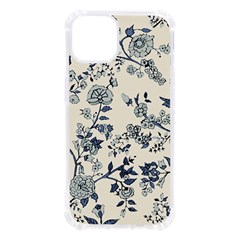 Blue Vintage Background, Blue Roses Patterns, Retro Iphone 13 Tpu Uv Print Case by nateshop