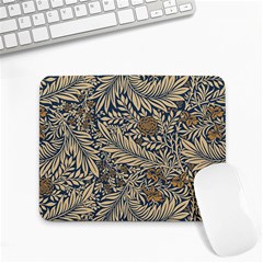 Brown Vintage Background Vintage Floral Pattern, Brown Small Mousepad by nateshop