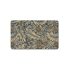 Brown Vintage Background Vintage Floral Pattern, Brown Magnet (name Card) by nateshop