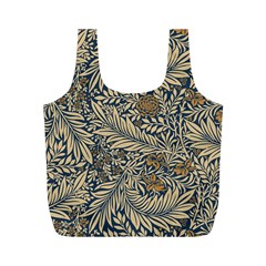 Brown Vintage Background Vintage Floral Pattern, Brown Full Print Recycle Bag (m) by nateshop