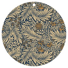 Brown Vintage Background Vintage Floral Pattern, Brown Uv Print Acrylic Ornament Round by nateshop