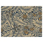 Brown Vintage Background Vintage Floral Pattern, Brown Two Sides Premium Plush Fleece Blanket (Extra Small) 40 x30  Blanket Front