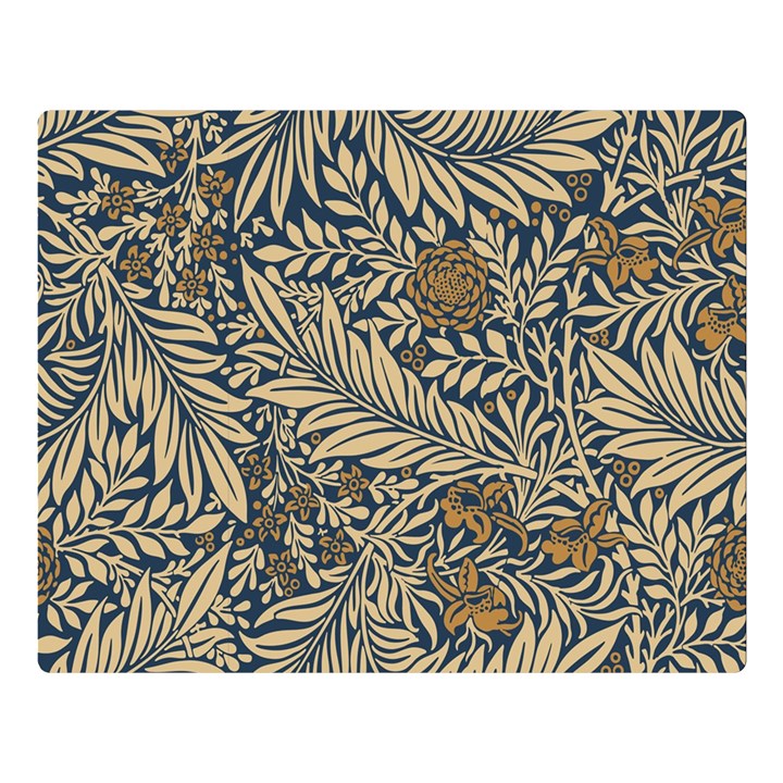 Brown Vintage Background Vintage Floral Pattern, Brown Premium Plush Fleece Blanket (Large)