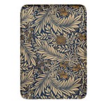 Brown Vintage Background Vintage Floral Pattern, Brown Rectangular Glass Fridge Magnet (4 pack) Front