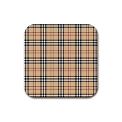 Burberry, Checker, Clothes, Fashion, Pattern Rubber Coaster (square) by nateshop