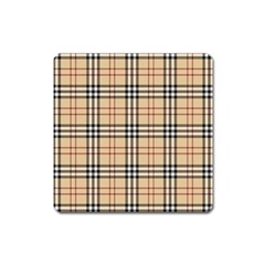 Burberry, Checker, Clothes, Fashion, Pattern Square Magnet by nateshop