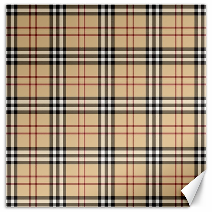 Burberry, Checker, Clothes, Fashion, Pattern Canvas 20  x 20 