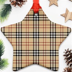 Burberry, Checker, Clothes, Fashion, Pattern Star Ornament (two Sides) by nateshop