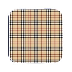 Burberry, Checker, Clothes, Fashion, Pattern Square Metal Box (black)