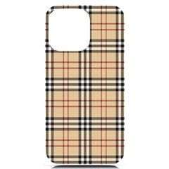 Burberry, Checker, Clothes, Fashion, Pattern Iphone 14 Pro Max Black Uv Print Case by nateshop