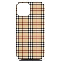 Burberry, Checker, Clothes, Fashion, Pattern Iphone 14 Black Uv Print Case by nateshop