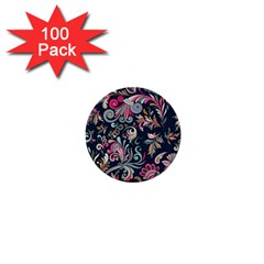 Coorful Flowers Pattern Floral Patterns 1  Mini Buttons (100 Pack) 