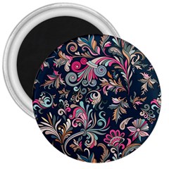 Coorful Flowers Pattern Floral Patterns 3  Magnets by nateshop