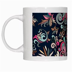 Coorful Flowers Pattern Floral Patterns White Mug