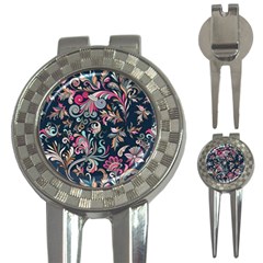 Coorful Flowers Pattern Floral Patterns 3-in-1 Golf Divots by nateshop