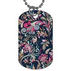 Coorful Flowers Pattern Floral Patterns Dog Tag (one Side) by nateshop