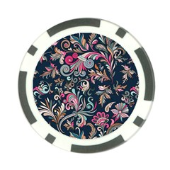 Coorful Flowers Pattern Floral Patterns Poker Chip Card Guard (10 Pack) by nateshop