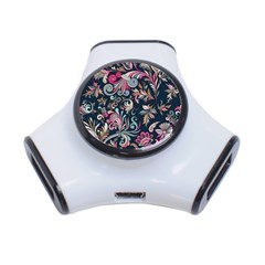 Coorful Flowers Pattern Floral Patterns 3-port Usb Hub by nateshop