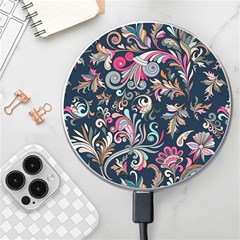 Coorful Flowers Pattern Floral Patterns Wireless Fast Charger(white) by nateshop