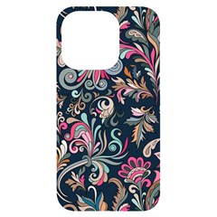 Coorful Flowers Pattern Floral Patterns Iphone 14 Pro Black Uv Print Case by nateshop