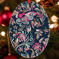 Coorful Flowers Pattern Floral Patterns Uv Print Acrylic Ornament Oval